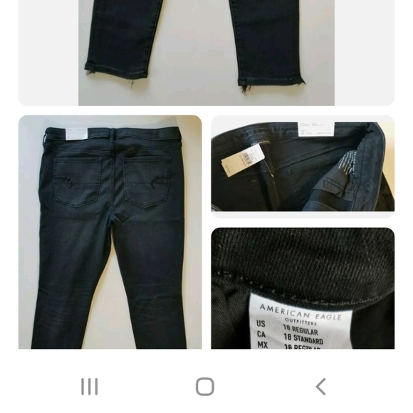 American Eagle Women's Black Faded Stretch Jegging - Picture 3 of 12